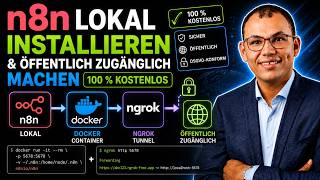 n8n lokal installieren &amp; öffentlich zugänglich machen mit Docker + ngrok (100 % kostenlos)