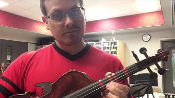 Violin - D minor scale & arpeggio in 2 octaves