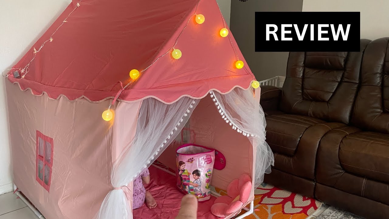 Unboxing, Assembling & Playing! 🏰 EagleStone Kids Play Tent with Lights ✨ | Cozy Hideaway Fun