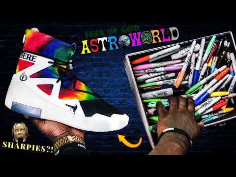 Custom my Fear of God 1 w/ SHARPIES?!!! Tie die DIY 