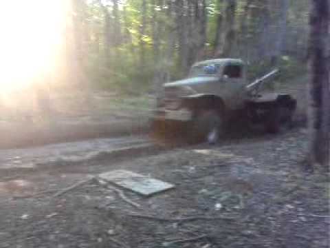 Hitting a tree with a 1941 dodge wc northwood nh - YouTube