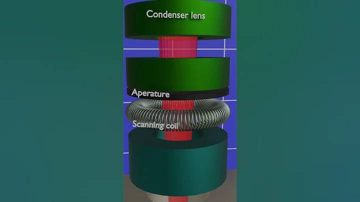 Working principle of scanning electron microscope in 3D animation. #microscope #optics #physics