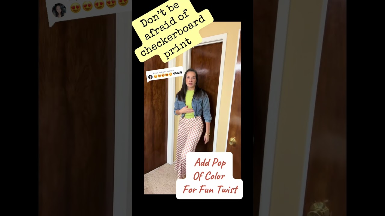 Obsessed with these checkerboard pants! Styling them so much fun 