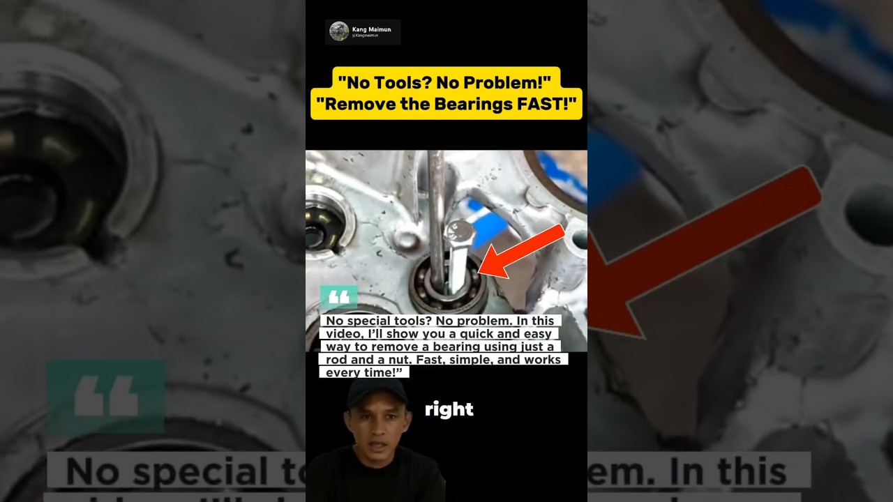 Как снять подшипник без специальных инструментов — быстро и просто