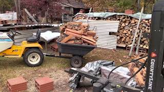 30 Ton Countyline log splitter makes splitting wood a lot easier!
