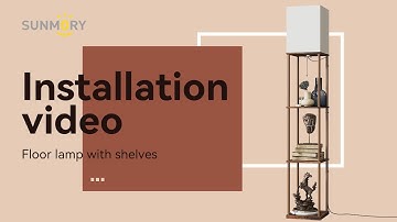 (Model:MF19308)SUNMORY Floor Lamp With Shelves Installation Video