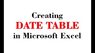 HOW TO CREATE A DATE DIMENSION TABLE  FOR A DATABASE