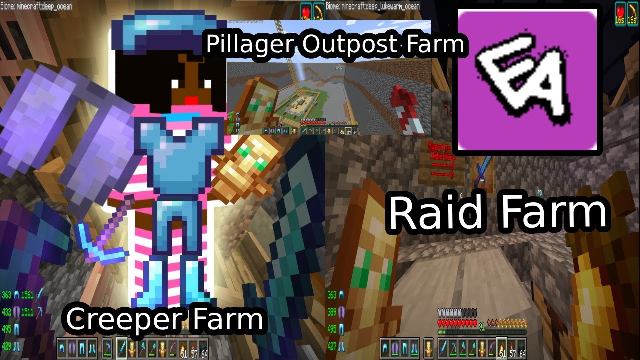 ExiledAnarchy.net: Raid Farm, Creeper Farm, And Pillager Outpost Farm
