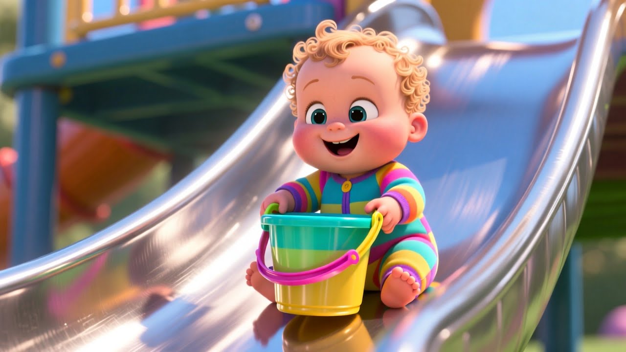 Playground Slide Song 🎵 | Fun Action Song for Kids | Preschool Learning Video