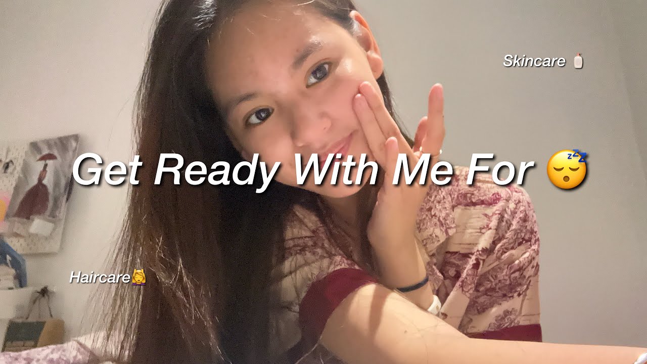 GRWM FOR SLEEEP😴💤 | skincare & haircare routine💅🏻❤️