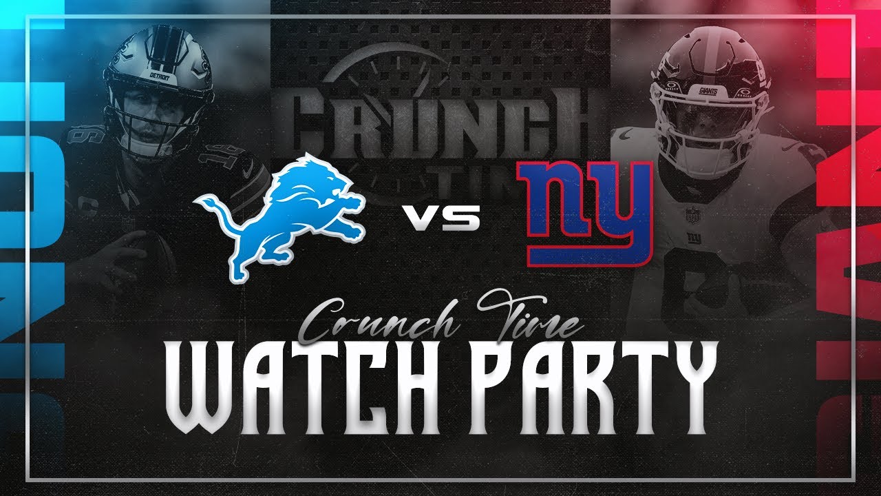 Detroit Lions vs. New York Giants Watch Party & Play-By-Play LIVE!