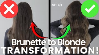 Brunette to Blonde Hair Color Transformation (Full Hair Tutorial)