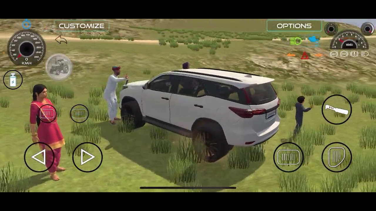 Fortuner lagender my full masti in 3D vehical game 