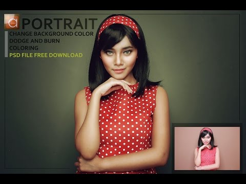 PHOTOSHOP TUTORIAL : PORTRAIT :Change Background Color, Coloring