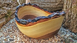 Woodturning a Log Bowl - Forest to Finished!