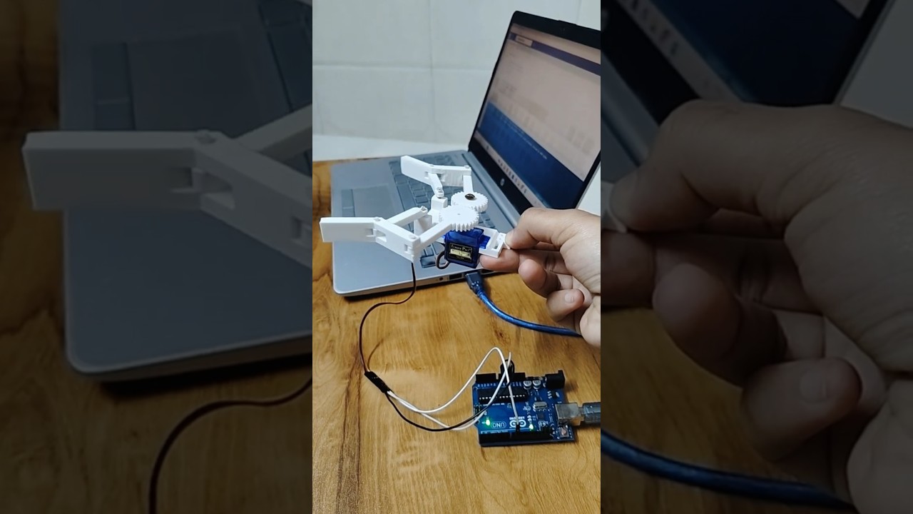 How to control Servo motor using Arduino UNO | Robotic Gripper #arduinoproject #robotics #bambulab