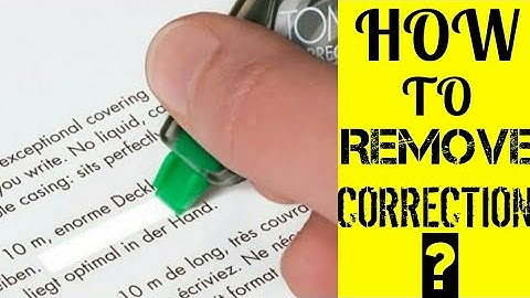 How to use a Correction Tape?