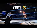 Jey uso  becky lynch hilariously in yeet mode at wwe live event  wwe supershow