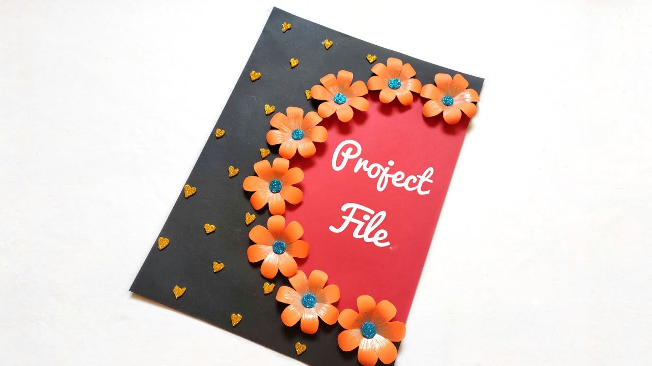 Project File Decoration | Project File First Page Decoration ideas | School Project | By Crafty Sneh