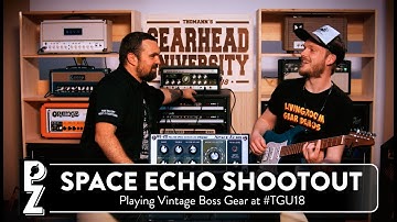 Roland RE-201 Space Echo VS Boss RE-20 at #TGU18