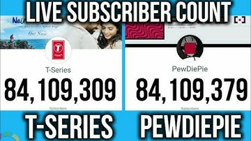 T Series vs PewDiePie  live subscriber count #technicaltopic