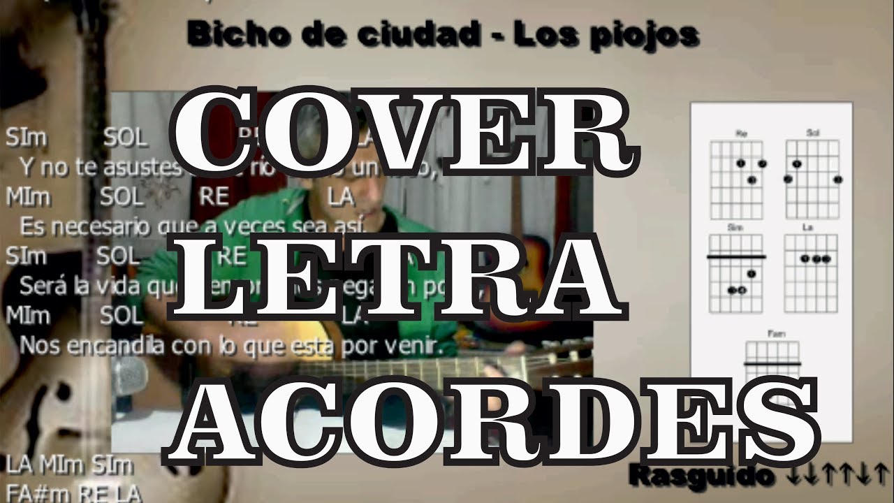 Como tocar Bicho de ciudad Los piojos guitarra (letra y acordes)