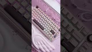 absolutely love this keyboard 🍡🍪🍯 #setup #pink #keyboard #asmr #gamergirl