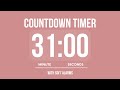 31 MINUTE COUNTDOWN TIMER ⏳ WITH SOFT ALARMS 🌸
