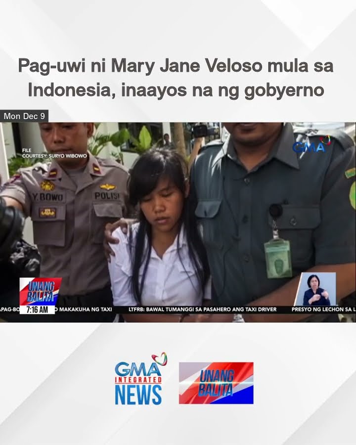 Pag-uwi ni Mary Jane Veloso mula sa Indonesia, inaayos na ng gobyerno | Unang Balita