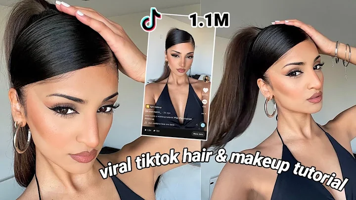 recreating my viral tiktok hair & makeup | Kim Mann