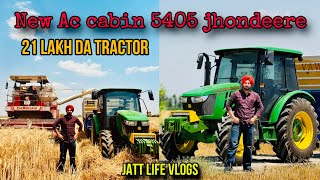 New Ac cabin 5405 jhondeere tractor🚜/ 21 lakh da tractor/ jatt life vlogs/ 💵⚒️