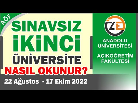 AÖF Sınavsız ikinci üniversite Nasıl Okunur Nasıl Kayıt Olunur 2022