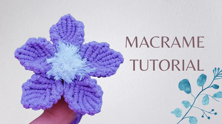 Diy simple Macrame Flower🌺🟣 Design| How To Make An Easy Macrame Flower