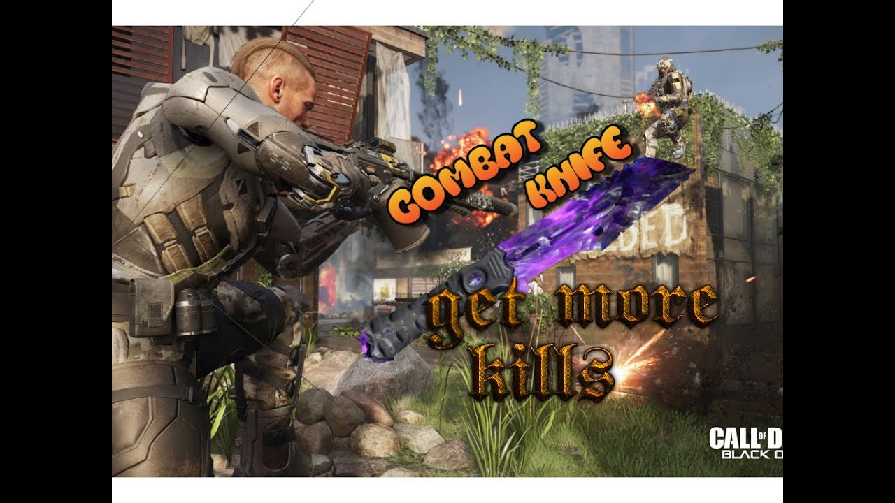 COMBAT KNIFE best class setup to get more kills black ops 3 road to diamond camo (gameplay)