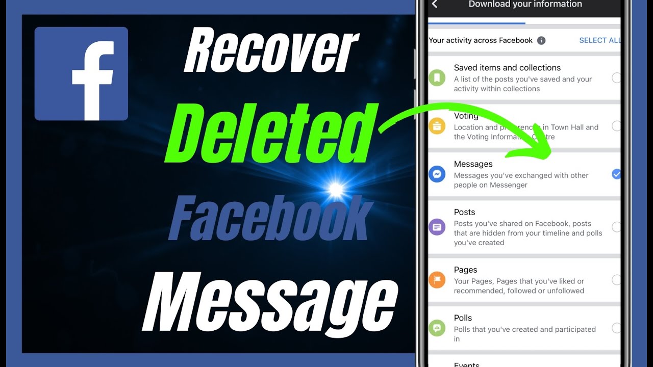 How To Recover Deleted Facebook Messages - YouTube