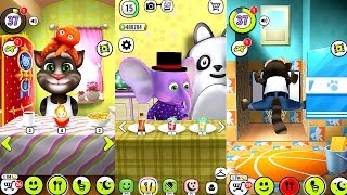 My Talking Tom Vs My Talking Elephant Elly Gameplay iPad iOS Games for Kids