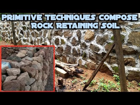 Cara membuat pondasi tembok penahan tanah dengan tekhnik tradisional | Building stone retaining wall