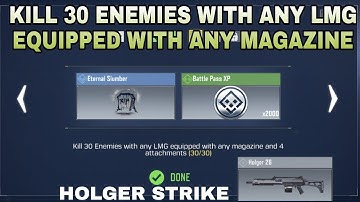 KILL 30 ENEMIES WITH ANY LMG EQUIPPED WITH ANY MAGAZINE AND 4 ATTACHMENTS _ Call Of Duty Mobile