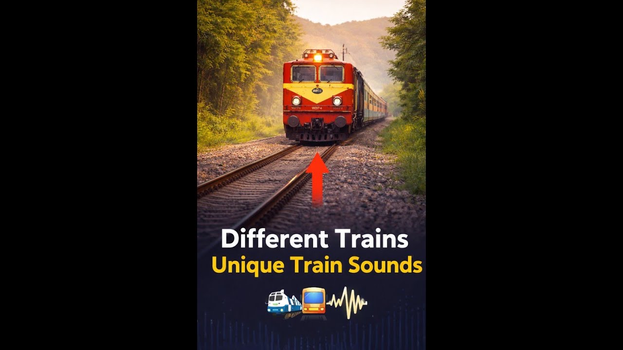 Different Trains  and  Unique Sounds 🚆 | Indian Trains Passing | Relaxing Railway Ambience (Archive)