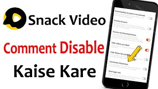 How to Comment Disable on Snack Video App | Snake Video App Comment off kaise karen screenshot 2