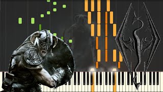 Video thumbnail of "Skyrim - Main Theme [Piano Tutorial] (Synthesia) // Kyle Landry + SHEETS/MIDI"