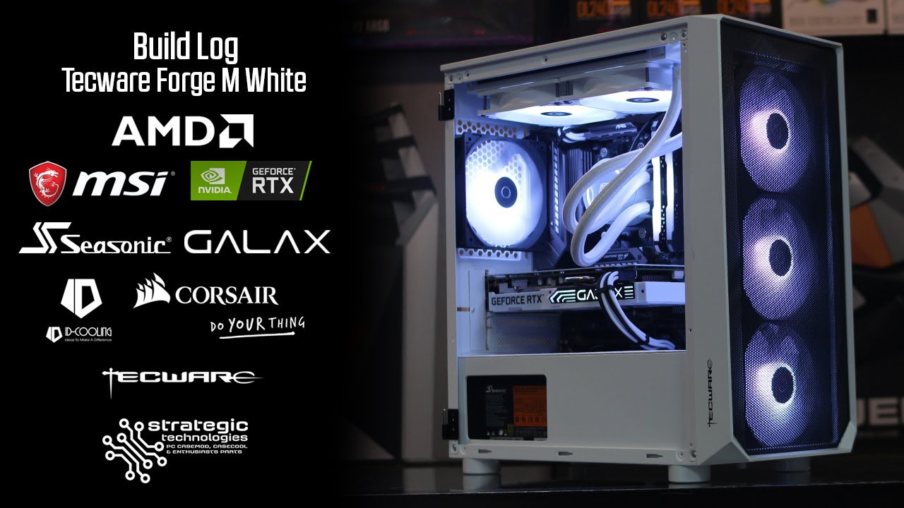 AMD Ryzen 5 5600X PC build on a Tecware Forge M White mATX Case