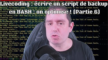 Livecoding: Writing a Backup Script in BASH on Linux: Optimizing! (Part 6)
