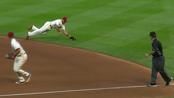 MIL@STL: Wong snags a grounder, then fires to first