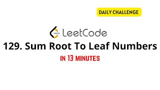 LeetCode 129 - Sum Root To Leaf Numbers [Daily Challenge]