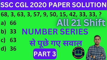 ssc cgl number series reasoning 2020 Part:3 I Math Trick I SSC EXAM PRO I