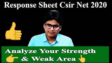 Response Sheet CSIR Net Nov 2020 | Analyze Your Strength & Weak Area | CSIR NET MATHEMATICS