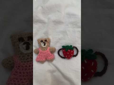 crochet straw-bear-ies🍓 #shorts #shortsclip #crocheting #crocheting #strawberry #cute #fyp #foryou (video tutorial)