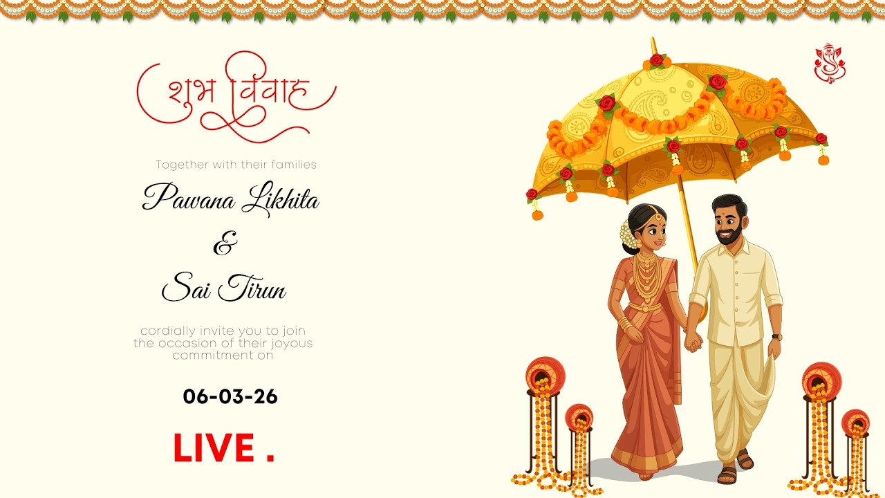 Pawana Likhita & Sai Tirun | Wedding | Live Streaming