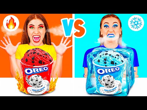 Horké Jídlo vs Studené Jídlo Výzva | Legrační Potravinová Válka TeenTeam Challenge